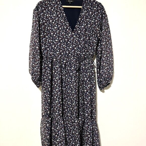 Madewell Harvest Vine Calico Floral Midi Dress Boho Peasant Cottagecore Sz Small - Picture 6 of 8